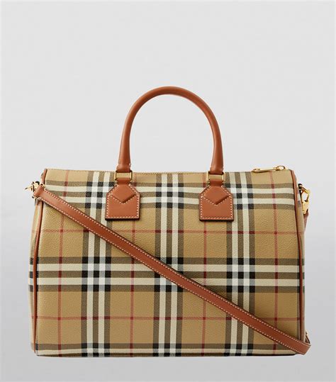 burberry canvas check bowling bag vintage|burberry bowling bag sale.